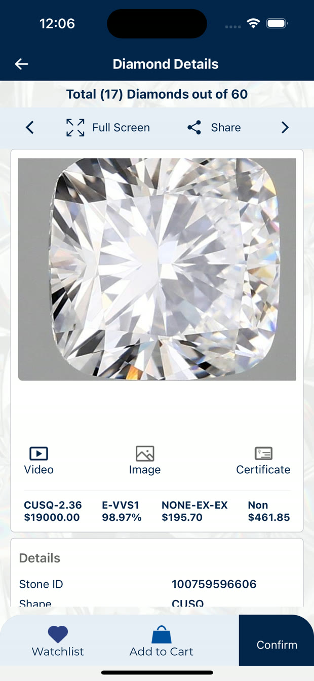 The KIRA Portal on the mobile app