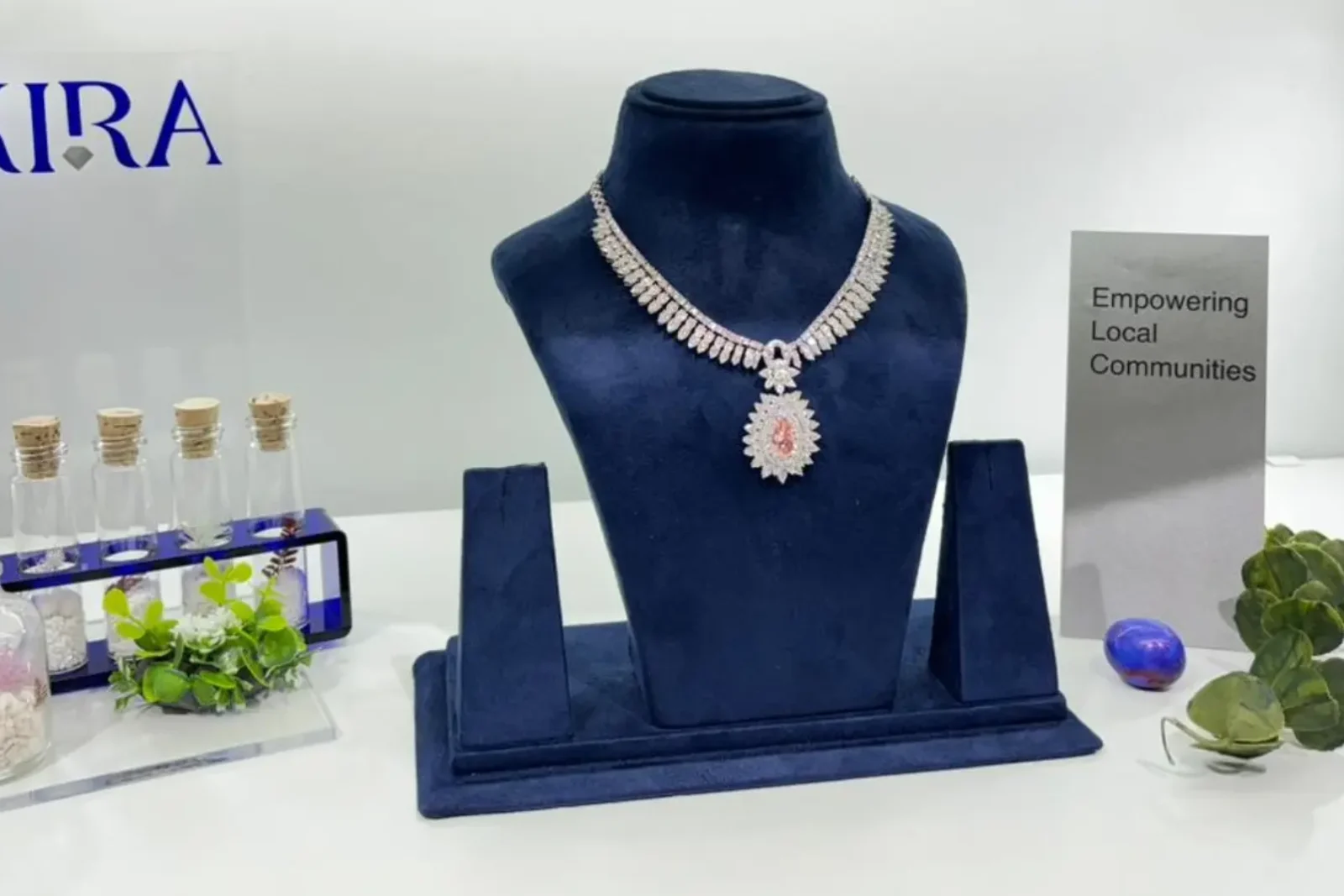 Kira CVD Diamond Jewellry at a Exhibition