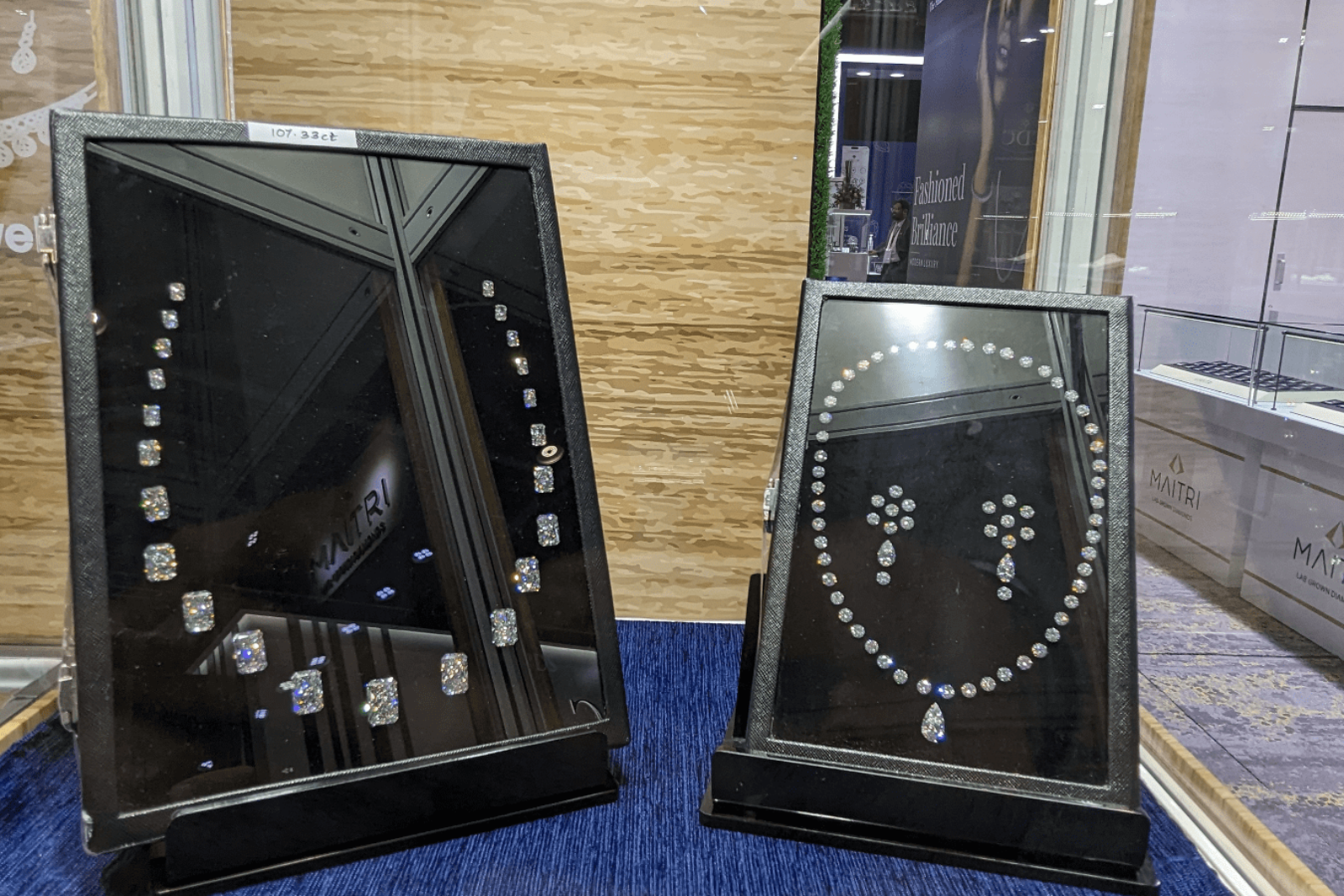 Kira CVD Diamond Jewellry at a Exhibition