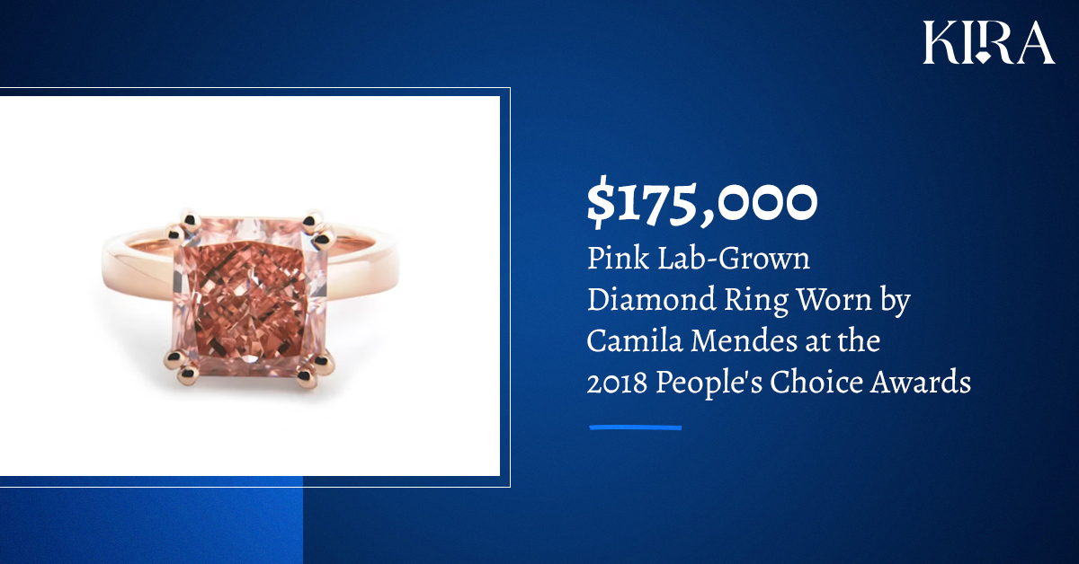 Pink Lab-Grown Diamond Ring Worn by Camila Mendes